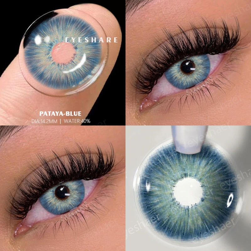 2pcs Natural Color Contact Lenses for Eyes Gray Contact Lens Yearly Fashion Blue Contact Lens Colored Eye Contacts