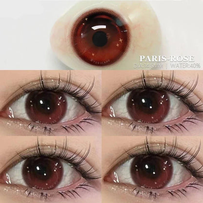 Aichashi NEW Style Eyes Contacts Lenses Colored Contact Lens for Eye 1pair Blue Contact Lens Yearly Beauty Makeup Red Eye Lenses