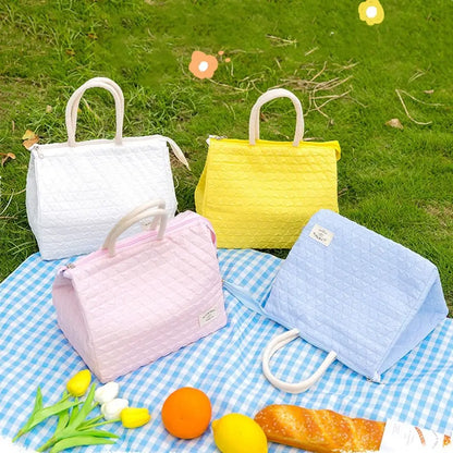 Cute Travel Handbag Storage Bags Nylon Camping Picnic Bag Meal Bag Lunch Organizer Tote Bag Lunch Box Lunch Bag