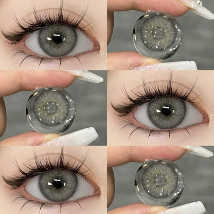 1Pair Colored Contact Lenses for Eyes Fast Delivery Brown Lenses Gray Pupils Lens Green Eye Lenses Blue Eye Lens Yearly