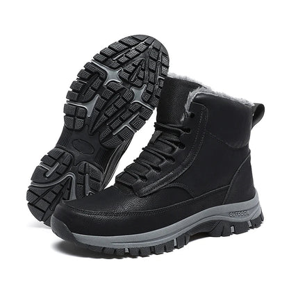 aichashi  -  Super Warm Winter Boots With Fur Outdoor Snow Men Boots Snow Antiskid Waterproof Boots Men Shoes Winter botas High Top hombre