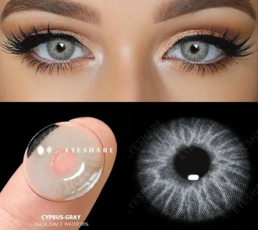 Coloured Contact Lenses for Eyes 1pair Gray Pupils Lens Blue Eye Lenses Green Lens Yearly Brown Contacts Cosmetic Lens