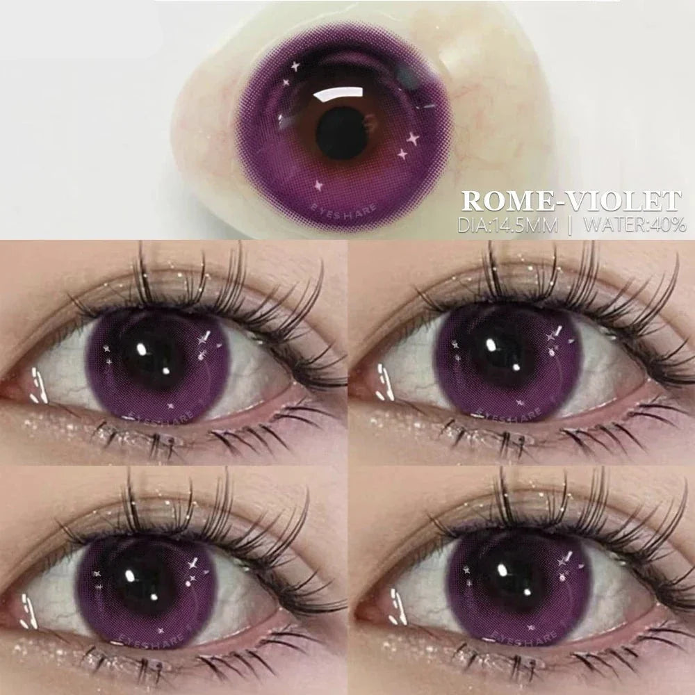 Aichashi NEW Style Eyes Contacts Lenses Colored Contact Lens for Eye 1pair Blue Contact Lens Yearly Beauty Makeup Red Eye Lenses