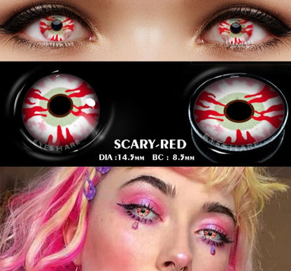 1pair Halloween Cosplay Color Contacts Lenses For Eyes Blue Black Colored Lens Anime Yearly Beauty Makeup Contacts Lens