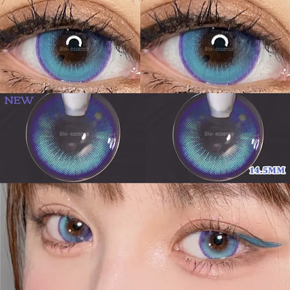 1 Pair Blue Lenses Anime Accessories Color Contact Lenses for Eyes Comic Tears Eye Fashion Lenses Green Lenses