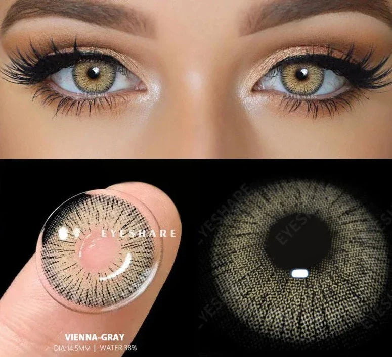 Coloured Contact Lenses for Eyes 1pair Gray Pupils Lens Blue Eye Lenses Green Lens Yearly Brown Contacts Cosmetic Lens