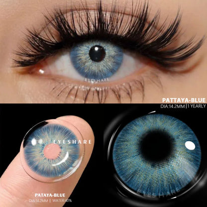 Aichashi 1 Pair New Natural Colored Contact Lenses for Eyes Fashion Blue Eye Lenses Brown Lenses Yearly Lenses Green Eye Lenses