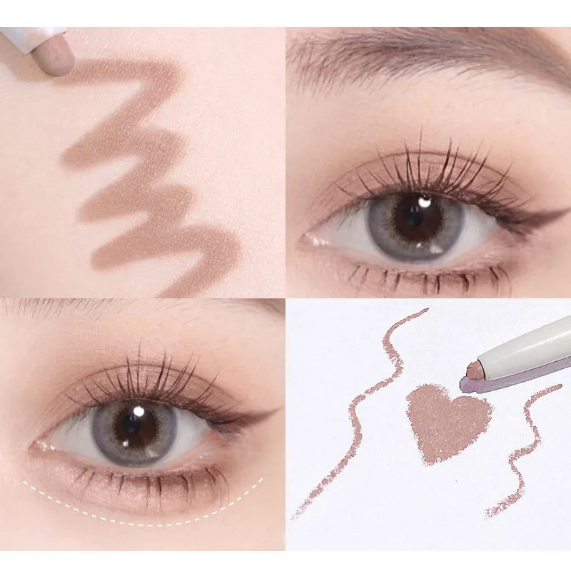 Aichashi Liquid Eyeliner Lying Silkworm Pen Matte Shadow Long-lasting Waterproof Quick-dry Tea Brown Pen Glitter Eye Makeup Beauty Tools