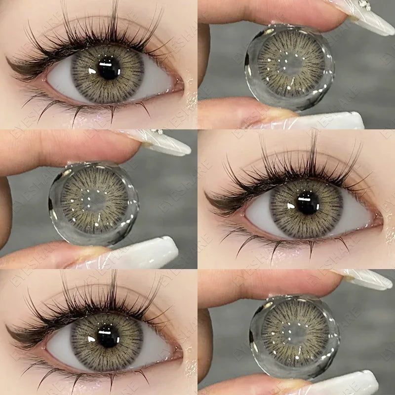 1Pair Colored Contact Lenses for Eyes Fast Delivery Brown Lenses Gray Pupils Lens Green Eye Lenses Blue Eye Lens Yearly