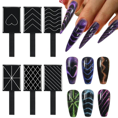 1Pc Black Nail Cat Eye Magnet UV LED magnetic Gel Multi Different Effect 3D Phantom Magnetic Stick Use For Manicure Shop Home