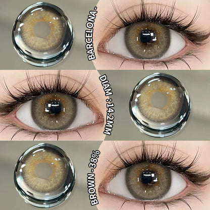 Aichashi New Fashion Color Contact Lenses Natural Brown Contact Blue Lenses Gray Pupils Cosmetic Colored Lens Green Eye Lenses