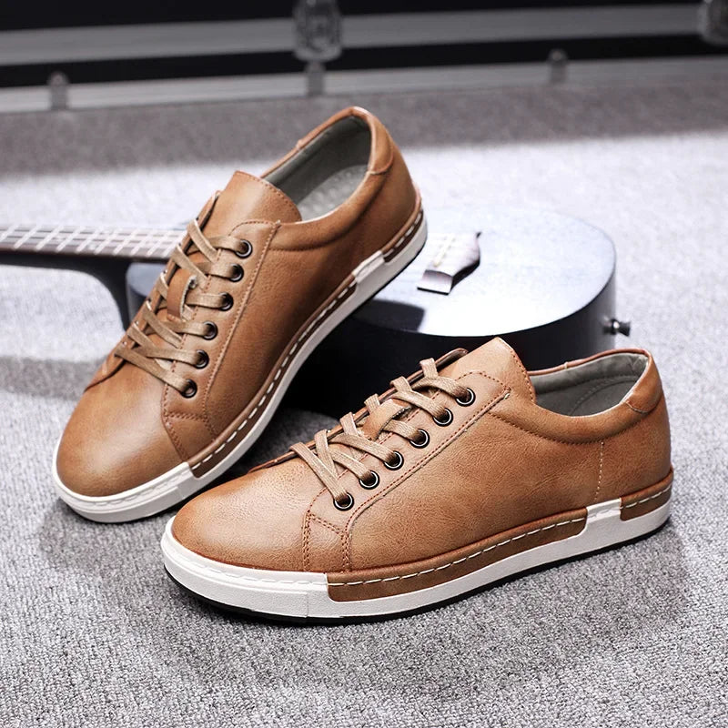 Aichashi Men Leather Casual Shoes Men Sneakers  Autumn Brand Mens Suede Shoes Comfortable Flat Male Footwear Zapatillas Hombre 2024