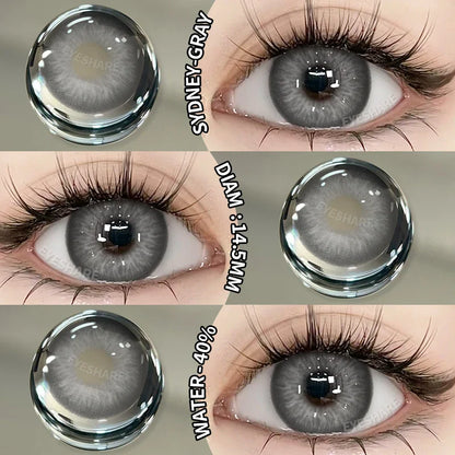 Aichashi New Fashion Color Contact Lenses Natural Brown Contact Blue Lenses Gray Pupils Cosmetic Colored Lens Green Eye Lenses