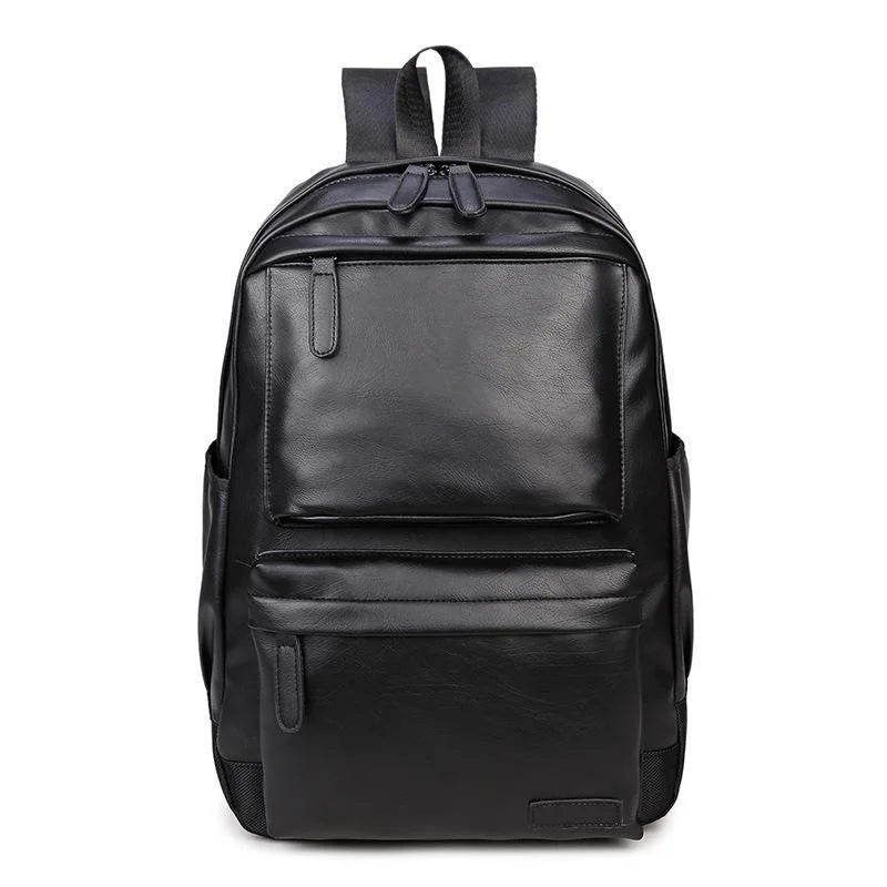 Aichashi BACK TO SCHOOL Korean Version Backpack Men's and Women Leather Travel Backpack Academic Style College Student Backpack Fashion Trend Laptop Bag