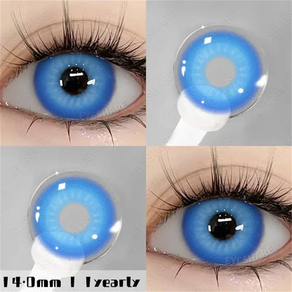 Aichashi New Fashion Color Contact Lenses for Eyes Anime Blue Eyes Contacts Lense Colorful Makeup Eyes Lenses Yearly 2pcs/pair