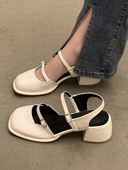 Aichashi Non-slip Round Toe Sandals Shoes Ladies Casual Summer Hollow Beach Elegant Shoes Korean Fashion Party Shoes Woman Design