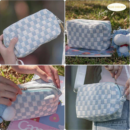 Aichashi BACK TO SCHOOL OUTFIT Cute Pencil Case Storage bag Cosmetic Bag Large capacity Knitting INS Korean Stationery school Supplies