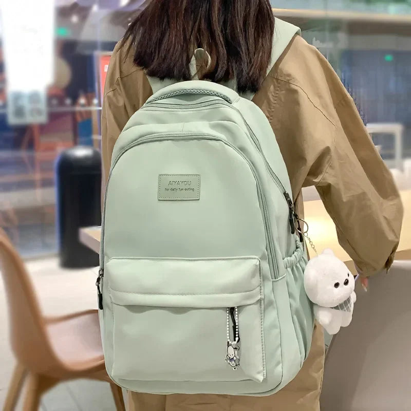 Aichashi Female Fashion Lady High Capacity Waterproof College Backpack Trendy Women Laptop School Bags Cute Girl Travel Book Bag Cool