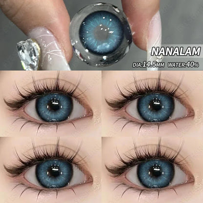 Aichashi NEW Style Eyes Contacts Lenses Colored Contact Lens for Eye 1pair Blue Contact Lens Yearly Beauty Makeup Red Eye Lenses