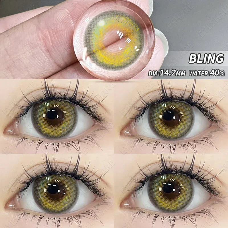 Aichashi 1 Pair Colorcon Korean Lenses Color Contact Lenses for Eyes Purple Lenses Blue Eye Lenses Brown Lenses Yearly Contacts