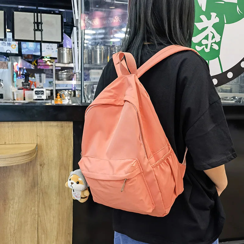 Aichashi Fashion Backpack Canvas Women Backpack Anti-theft Shoulder Bag New School Bag For Teenager Girls School Backapck Female