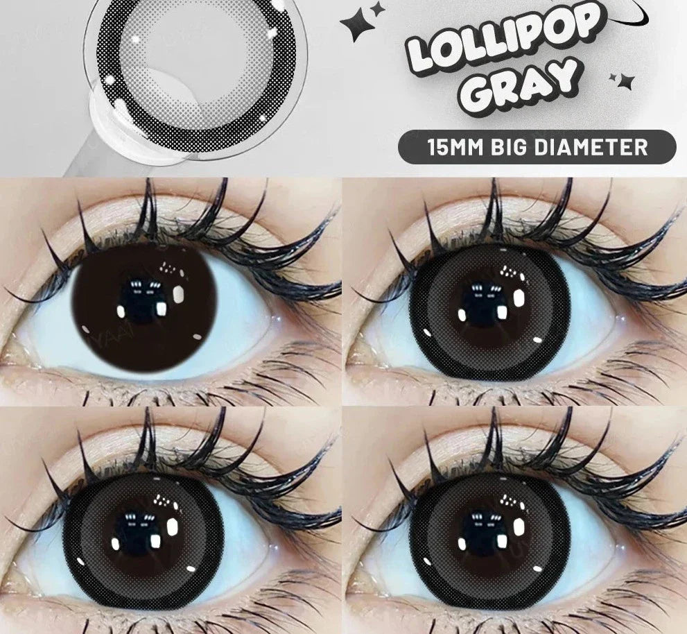 15mm Big Diameter Black Lenses 14.5mm Lenses  Colored Contact Lenses for Eyes Big Eye Lenses Natural Look Lenses