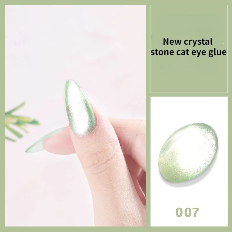 Aichashi Laser Rainbow Cat Eye Gel Magnetic Nails Polish Reflective Sparkling Glitter Gel Can Be Use on Any Color Nail Accesorios