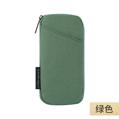 Aichashi Japan Kokuyo Pencil Case Series Double-sided Magnetic Canvas Stationery Case Convenient Carrying Storage Pencil Bag