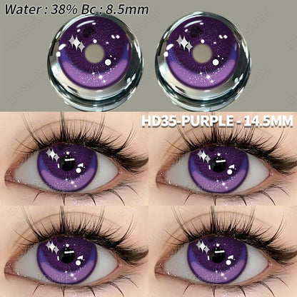 Aichashi Halloween Color Contact Lenses 1pair Cute Anime Cosplay Contact Lenses Blue Eyes Contact Lenses Yellow Colored Contacts