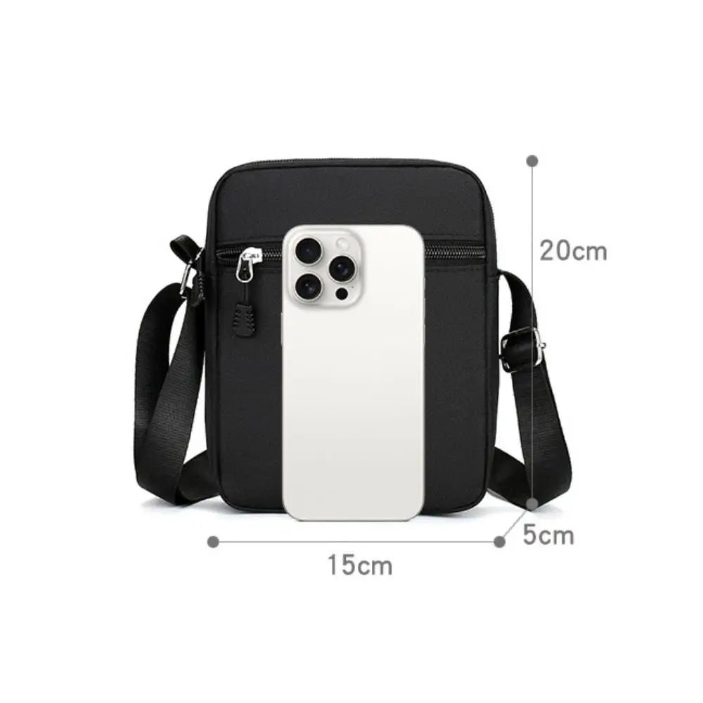 Aichashi Black Shoulder Bag Fashion Mini Oxford Mobile Phone Bag Crossbody Bag Men