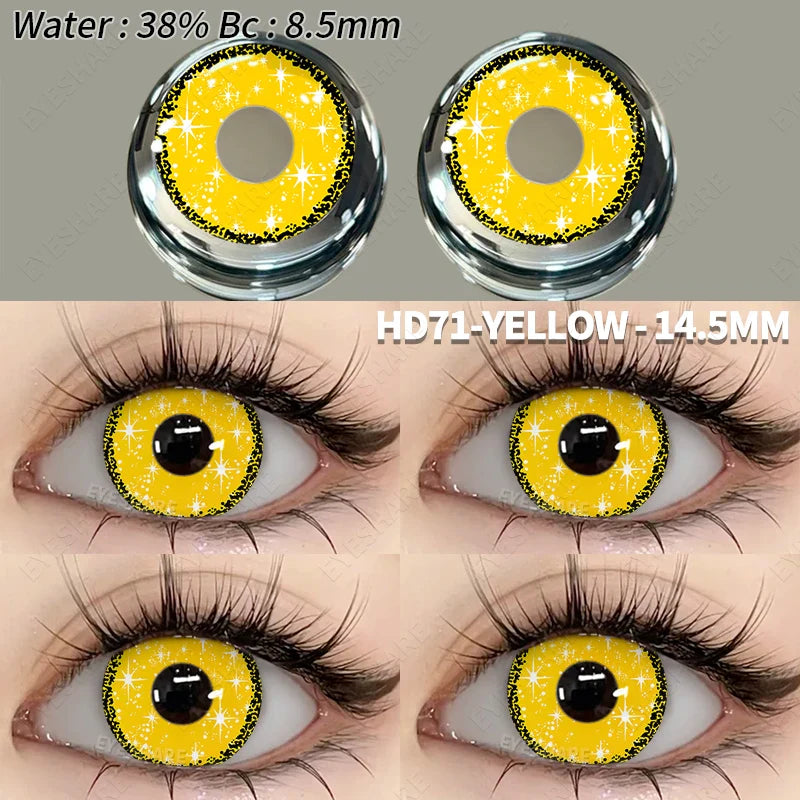 Aichashi 1 Pair Fashion Pink Cosplay Anime Lenses Color Contact Lenses for Eyes Cosmetics Purple Lenses Yearly Eye Contact Lens