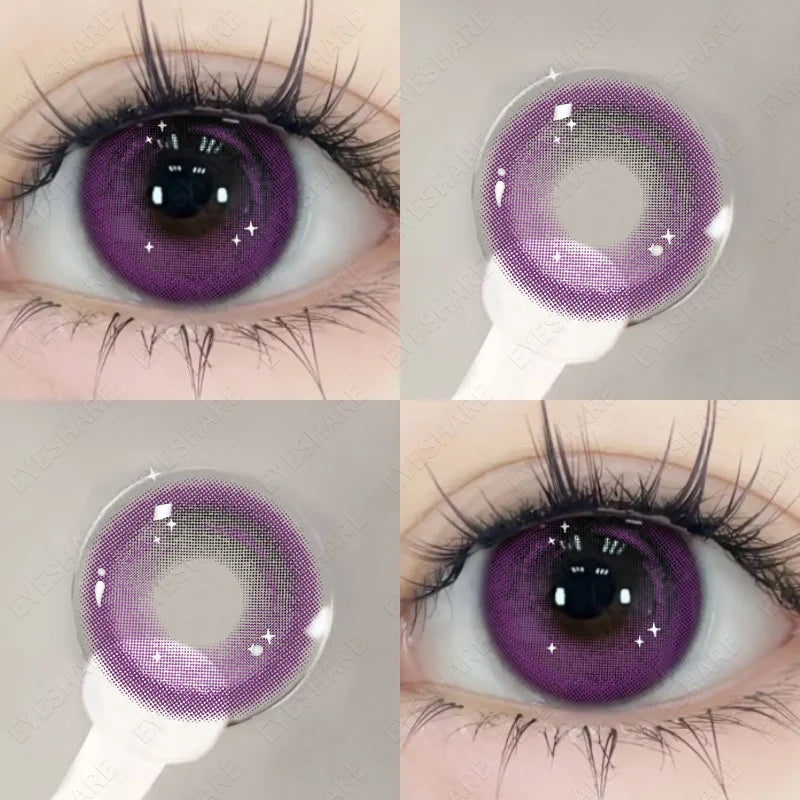 Aichashi 1 Pair Color Contact Lenses for Eyes Cosplay Red Color Lens Anime Purple Lenses Korean Lenses Big Eye Lens Blue Lenses