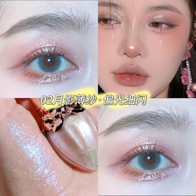 Aichashi Bright Shine Liquid Eye Shadow Glitter Eye Makeup Sequins Pearlescent Fine Flash Highlight Water Proof Korea Cosmetics for Women