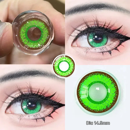 aichashi -2PCS/1Pair Halloween COSPALY Series Colorful Lenses for Eyes Colored Cosmetic Contact Lenses Crazy Lens for Yearly Use