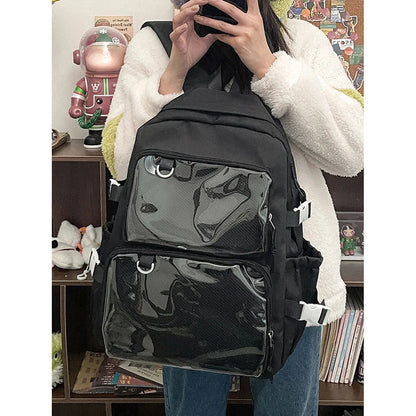 aichashi BACK TO SCHOOL Japanese Kawaii Itabag Women New  Transparent Backpack Women Large Capacity Ita Backpack School Bags For College Student JK