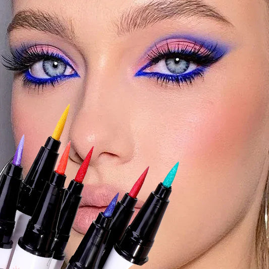 Aichashi Colorful Liquid Eyeliner Pencil Waterproof Blue Red Black White Eye Liner Pen Long Lasting Quickily Drying Eyes Makeup Cosmetics