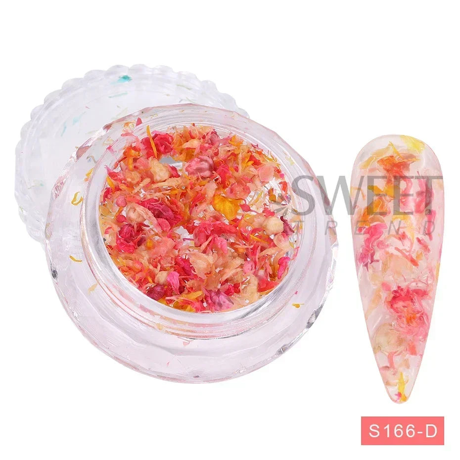 Aichashi 1Box Nail Art Flower Decoration Delicate 3D Dried Flower Nail Art Decorations Exquisite Nail Art Beauty For Charms Accessories