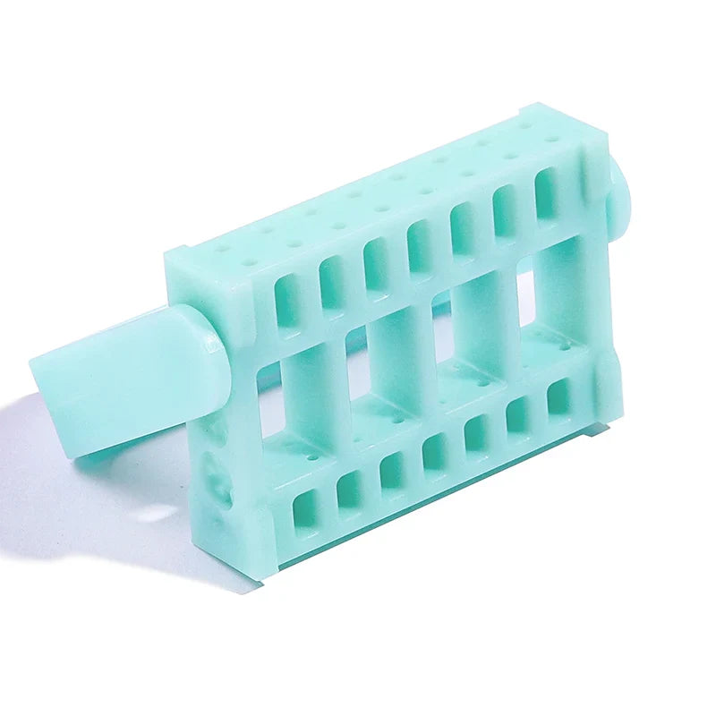 16 Holes plastic Nail Art Grinding Head Bit Holder Displaying Storage Box Nail Drill Bits Holder Container Stand Display Rack