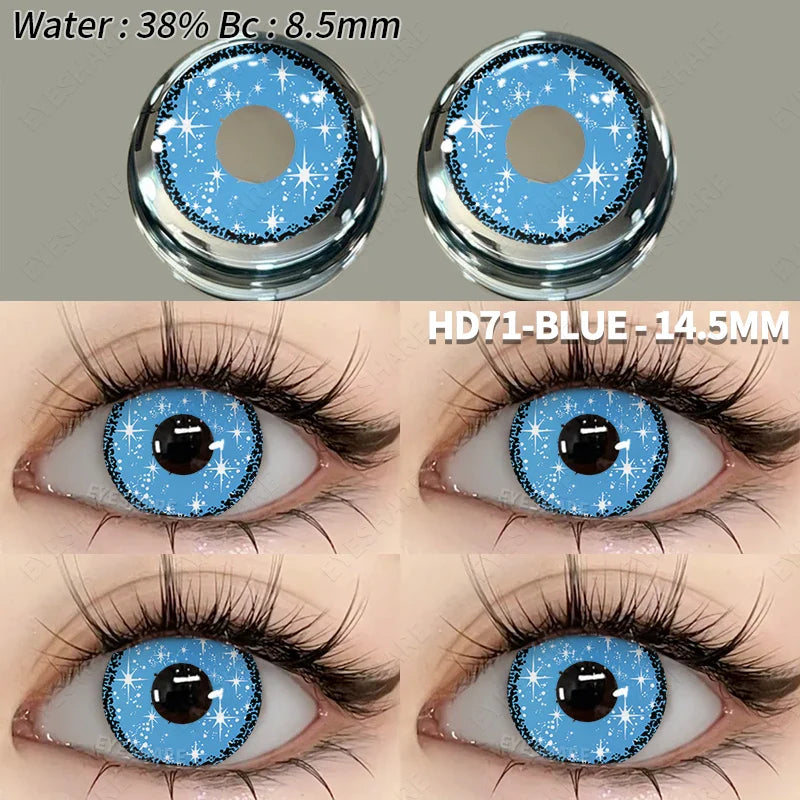 Aichashi 1 Pair Fashion Pink Cosplay Anime Lenses Color Contact Lenses for Eyes Cosmetics Purple Lenses Yearly Eye Contact Lens