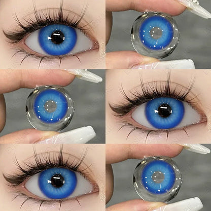 1Pair Colored Contact Lenses for Eyes Fast Delivery Brown Lenses Gray Pupils Lens Green Eye Lenses Blue Eye Lens Yearly