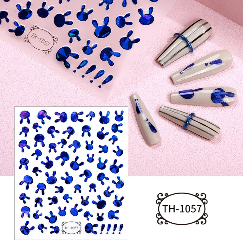 Aichashi Love Heart Nail Stickers Simple Heart Design Self-Adhesive Slider Letters Nail Art Decorations Stars Decals Manicure Accessories