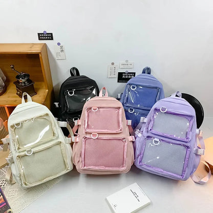 aichashi Japanese Kawaii Itabag Women New  Transparent Backpack Women Large Capacity Ita Backpack School Bags For College Student JK