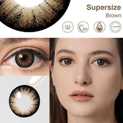 Aichashi Color Contact Lenses For Eyes Gray Prescription Lenses Contact Lenses with Diopters Colored Eye Lenses Beauty Pupils