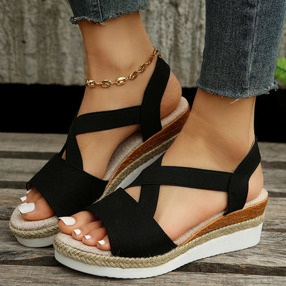 Aichashi Fashion Summer Wedge Sandals for Women Lightweight Platform Gladiator Shoes Woman Plus Size Non Slip Casual Sandalias Mujer