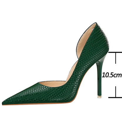 aichashi  -  Shoes Serpentine Woman Pumps Metal Stiletto High Heels New Designer Women Heels Sexy Party Shoes Lady Plus Size 43