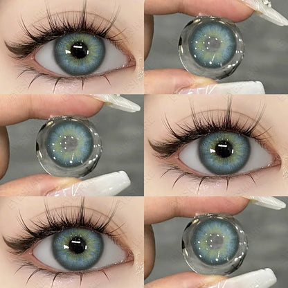 Aichashi Natural Colored Contact Lenses for Eyes 1pair New Contact Lenses Blue Colorful Lenses Green Lenses Fashion Colored Lens