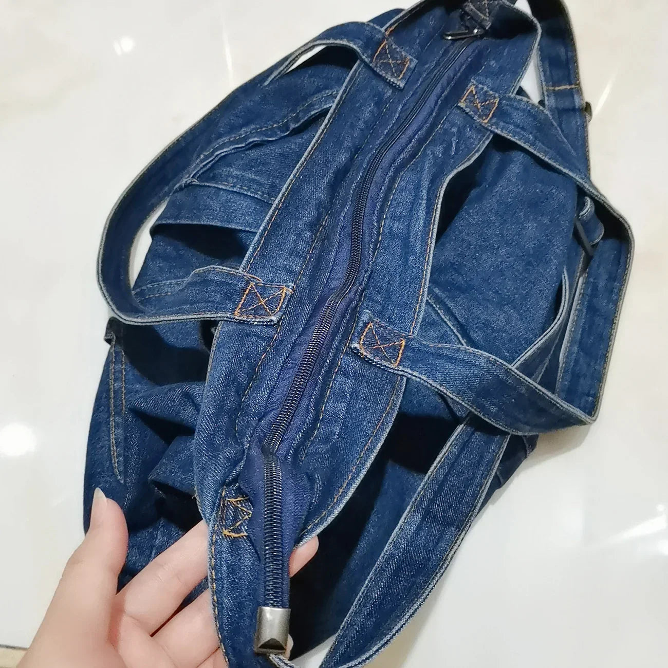 Aichashi BACK TO SCHOOL Denim Shoulder Bags for Women Casual Jeans Bags Designer Tote Crosbody Luxury Handbags Denim Shopping Bag Bolsos Para Mujer