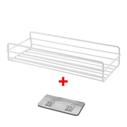 Aichashi Bathroom Storage Multifunctional Toiletries Metal Storage Non-perforated Storage Rack Bathroom Accessories Kitchen Storage