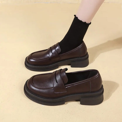 Aichashi New Japanese Style College Student Shoes Cosplay Lolita Shoes for Women/Girl Fashion Black/Coffee Uniform Platform Shoes 2024