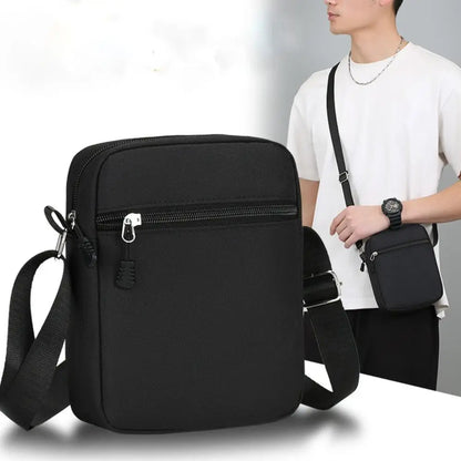 Aichashi Black Shoulder Bag Fashion Mini Oxford Mobile Phone Bag Crossbody Bag Men